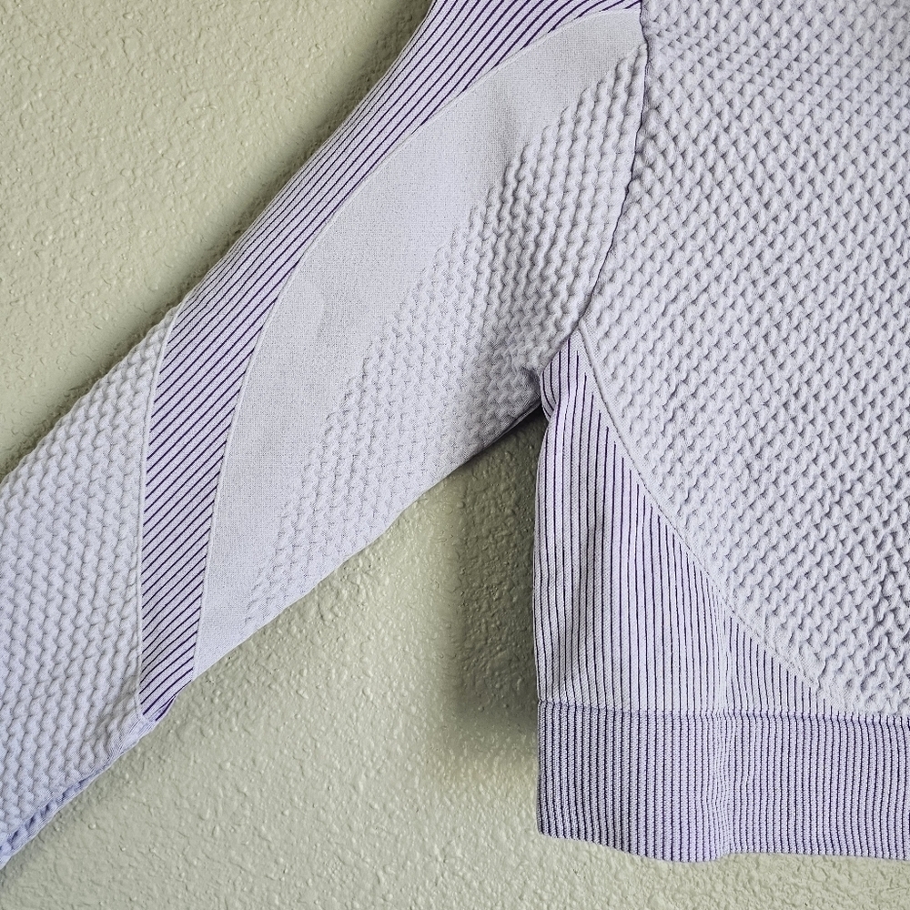 NEW Countouring Gym Yoga Outfit Colorblock Zip Up Sport Jacket Crop L - Picture 4 of 10